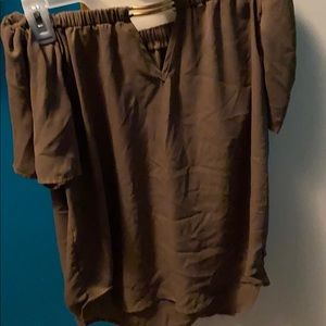 Army green blouse